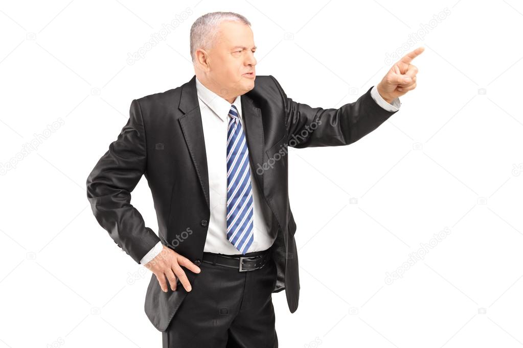 Man gesturing with finger