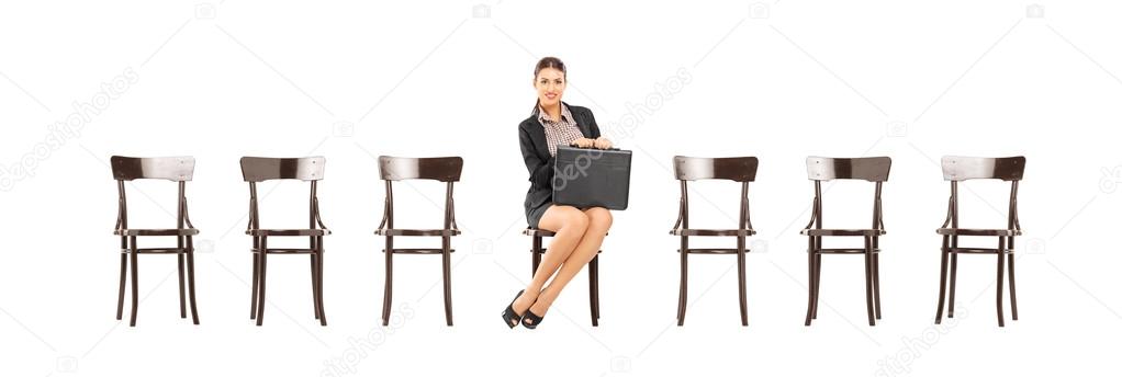 Businesswoman waiting for job interview