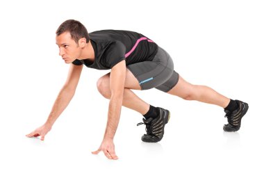 sporcunun koşmaya hazır