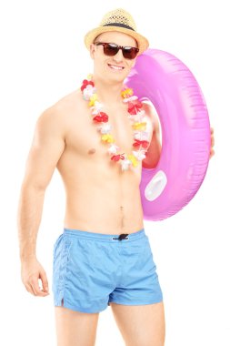 gömleksiz adam Yüzme halka uygun