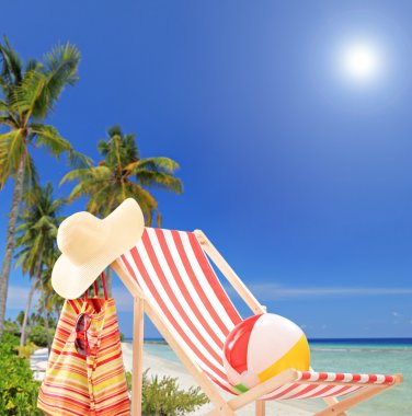 güneşli bir gün güneş lounger