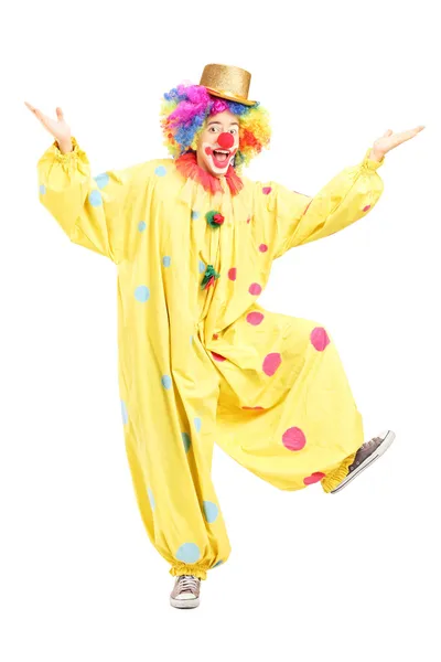 Mannelijke grappige circus clown — Stockfoto