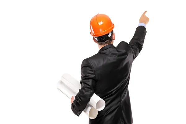 Foreman in suit pointing — Stock Photo, Image