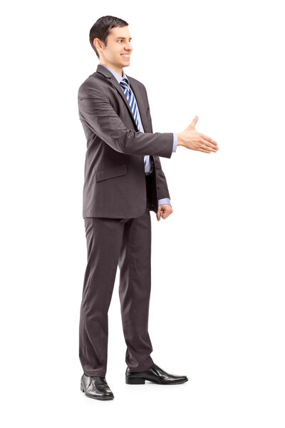 Businessman shaking hand