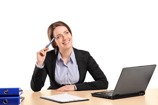 Businesswoman in thought — Stock Photo, Image