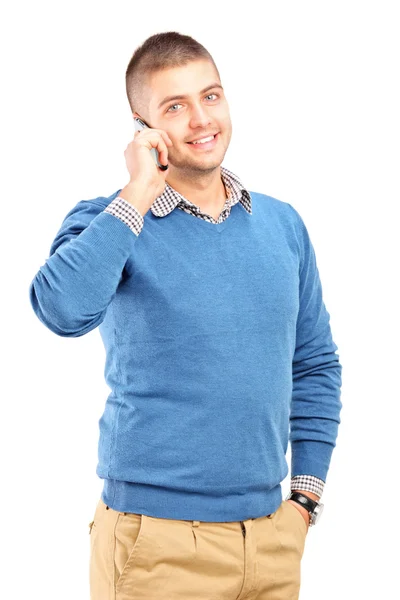 Guy talking on mobile phone — Stock Photo, Image