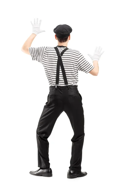 Mime artist performing — Stock Photo, Image