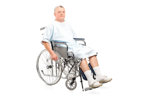 Male patient in wheelchair — Stock Photo, Image