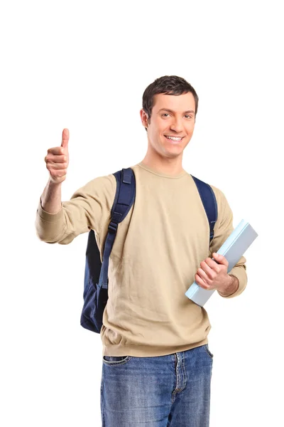 Student holding book — Stock Photo, Image