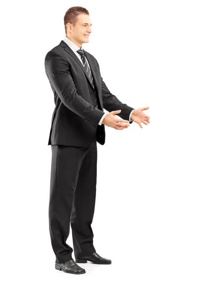 Smiling businessman in suit — Stock Photo, Image