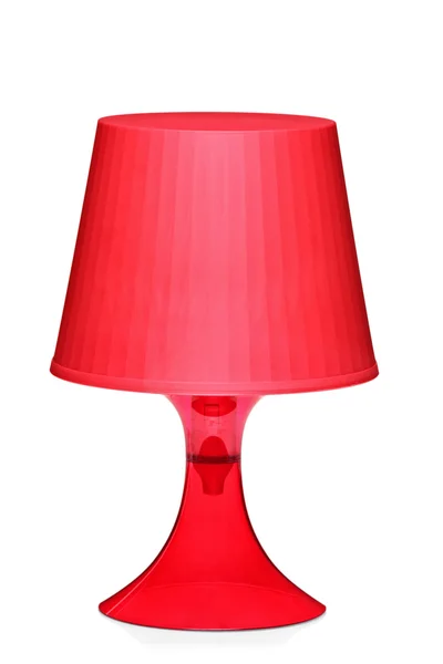 Rød skrivebordslampe – stockfoto