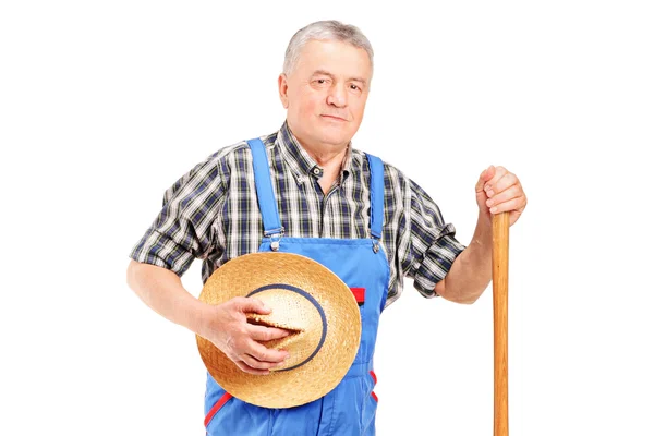 Maduro agricultor posando — Fotografia de Stock