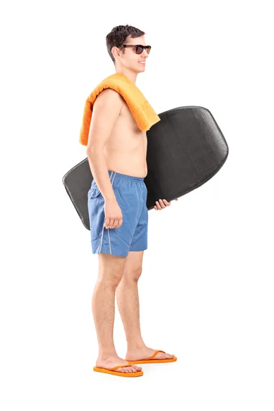 Чоловічий серфер тримає дошку для серфінгу — стокове фото