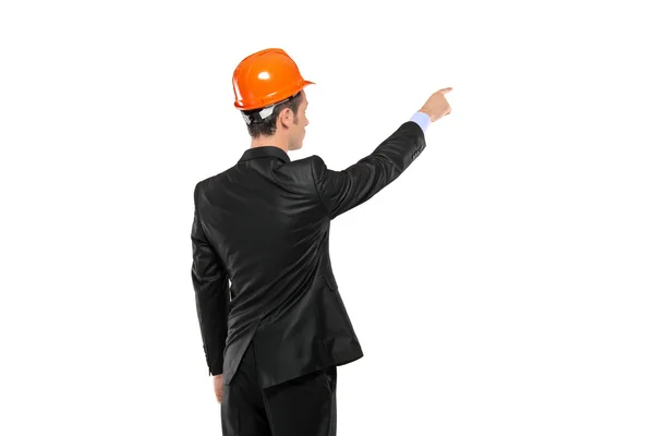 Foreman in suit pointing — Stock Photo, Image
