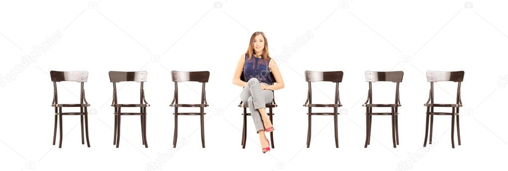 Woman  waiting for job interview