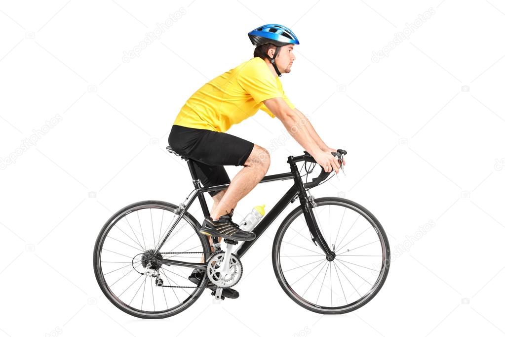 Man riding bycicle