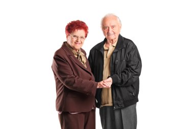 Mutlu yaşlı çift.