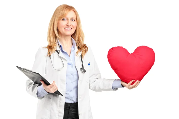 Arzt mit rotem Herz — Stockfoto
