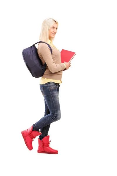 Schüler halten Buch — Stockfoto