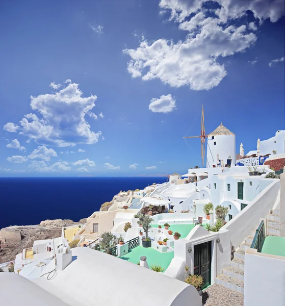 Pueblo en la isla de Santorini — Foto de Stock