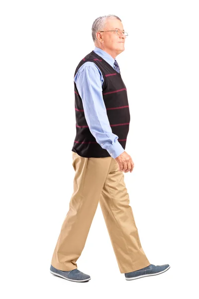 Senior man lopen — Stockfoto