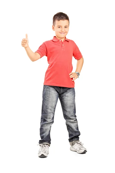 Pequeño niño dando pulgar hacia arriba —  Fotos de Stock