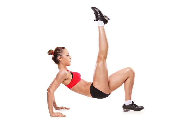 Mulher atraente exercitar — Fotografia de Stock