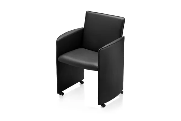 Black leather armchair — Stock Photo, Image