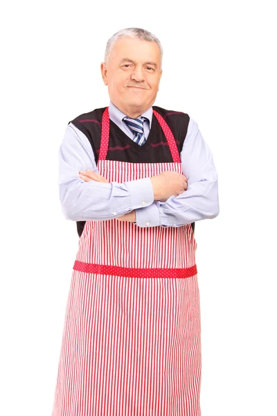 Gentleman wearing apron — Stock Photo, Image