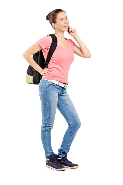 Adolescente hablando por teléfono móvil — Foto de Stock