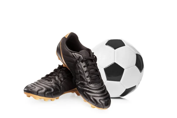 Zapatos de fútbol y fútbol — Foto de Stock