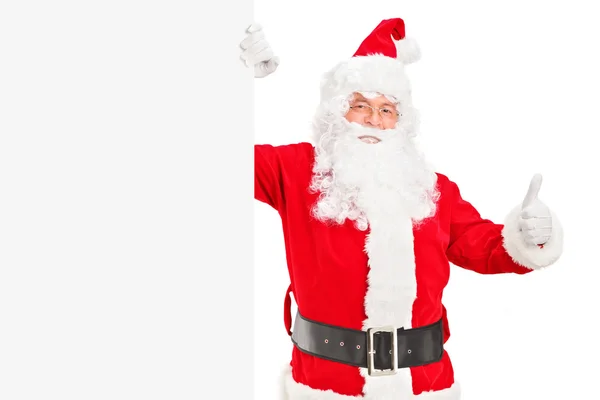 Santa claus geven duim omhoog — Stockfoto