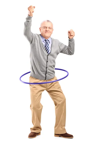 Gentleman avec hula hoop — Photo