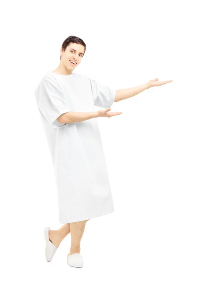 Male patient gesturing with hands — Stock Photo, Image