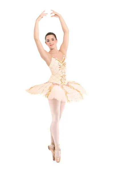 A beautiful ballerina dancer making a ballet posing — Stock Photo, Image