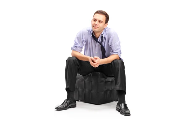 Affärsman som sitter — Stockfoto