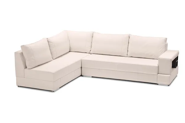 白い革張りのソファ — ストック写真
