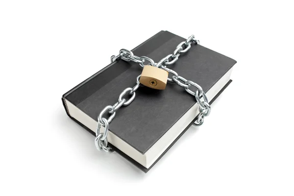 Heavy chain around book — Stock Photo, Image