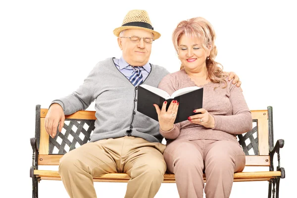 Libro de lectura de pareja — Foto de Stock