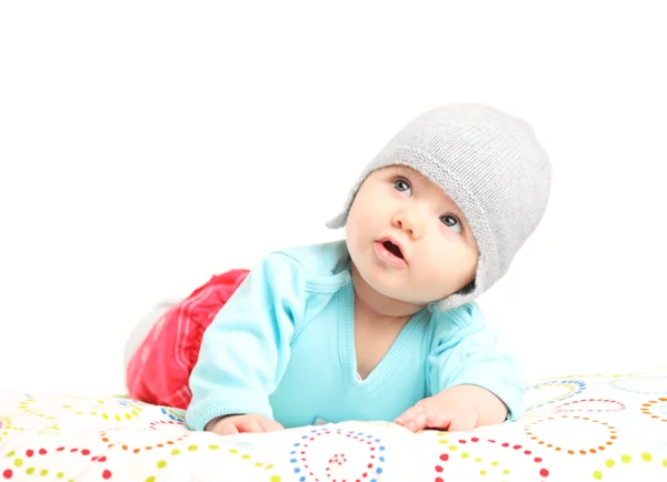 Carino piccolo bambino guardando in alto — Foto Stock