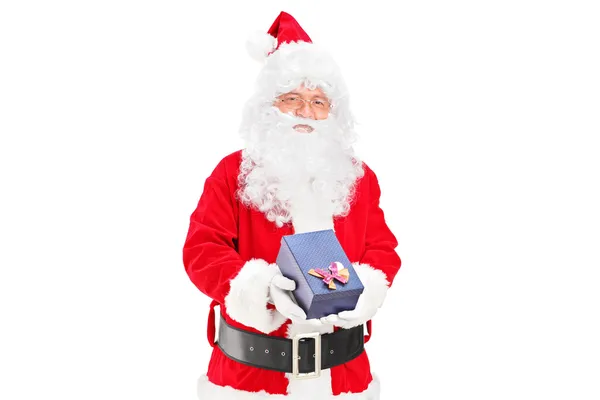 Άγιος Βασίλης με giftbox — Φωτογραφία Αρχείου