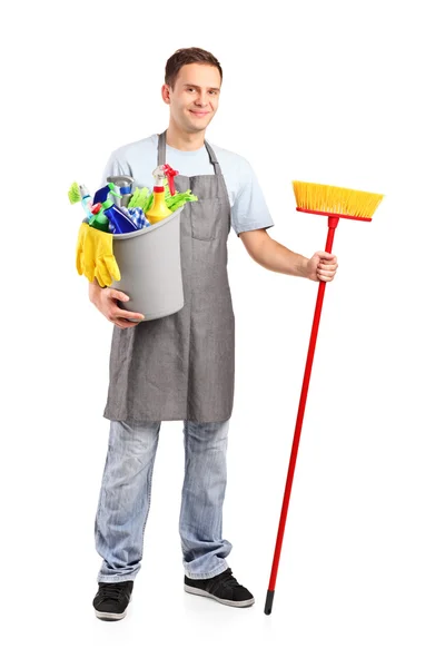 Smiling cleaner — Stock Photo, Image
