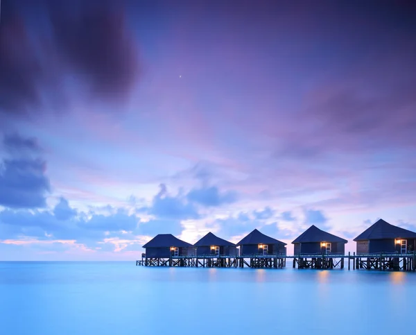 Vista de las cabañas villa de agua — Foto de Stock