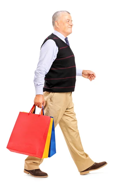 Hombre maduro después de ir de compras — Foto de Stock