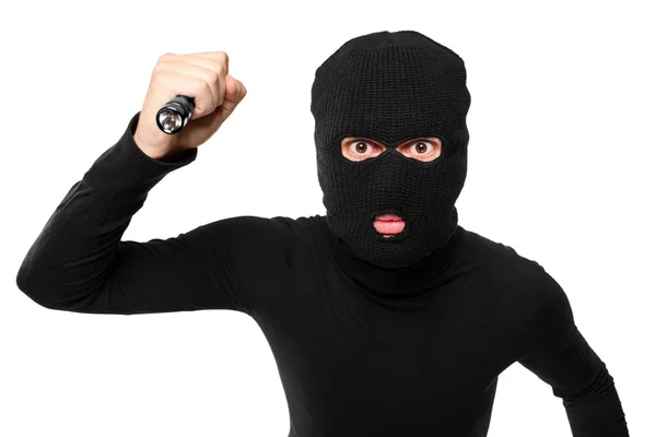 Robber with robbery mask — Stock Photo, Image