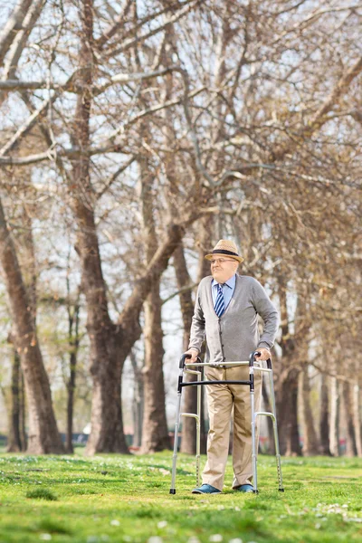Person walking with walker — Stock Photo, Image