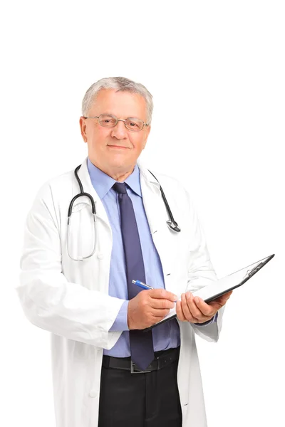 Healthcare professional holding clipboard — Stock Photo, Image