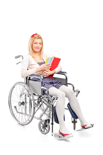 Girl in wheelchair — Stock Photo, Image