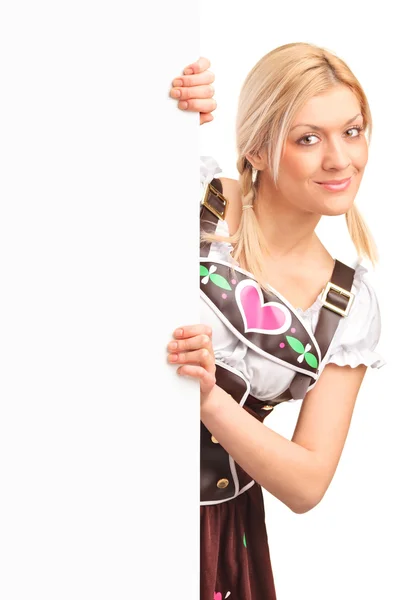 Woman in traditional bavarian costume — Stock Photo, Image