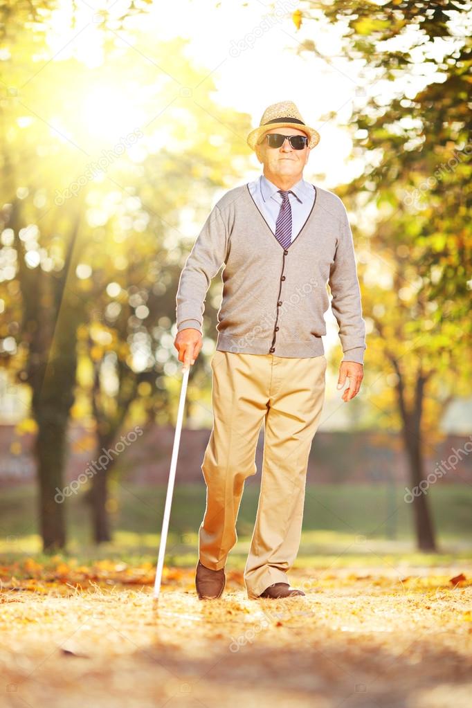 Man holding stick